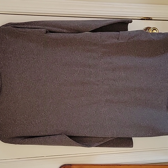 Gray Cowl Neck Sweater with Pocket - Picture 3 of 3